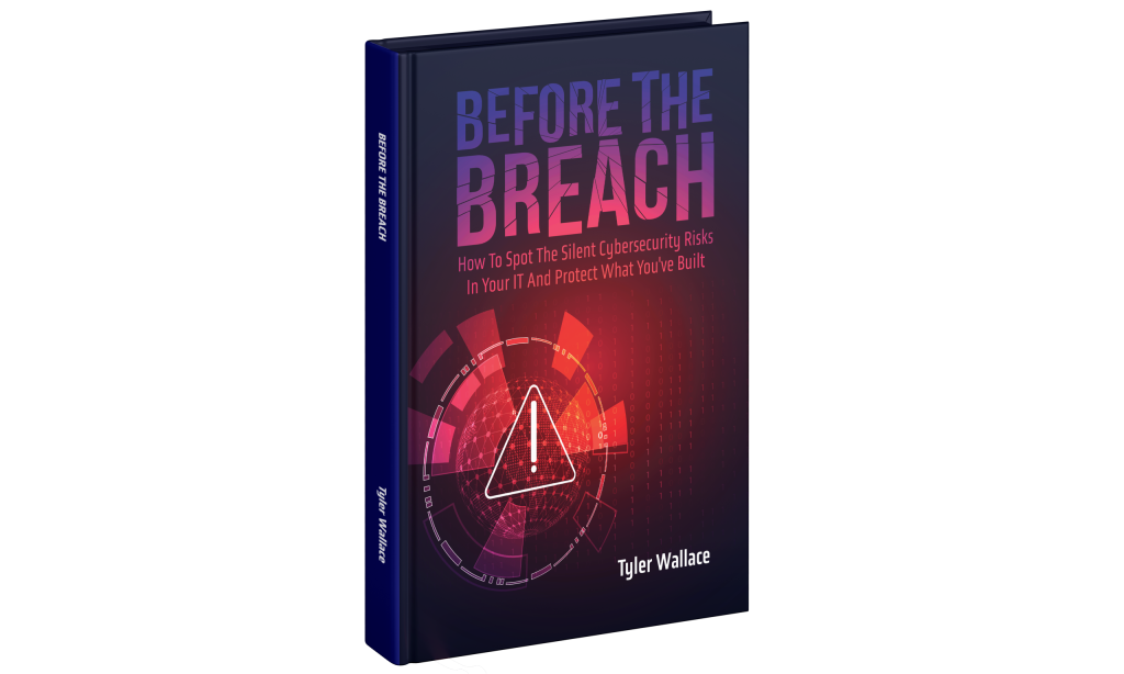 3D mockup of 'Before The Breach' by Tyler Wallace, showcasing a dynamic visual design with intricate details and a sleek, modern aesthetic, tailored for CTS Comp branding and presentation.