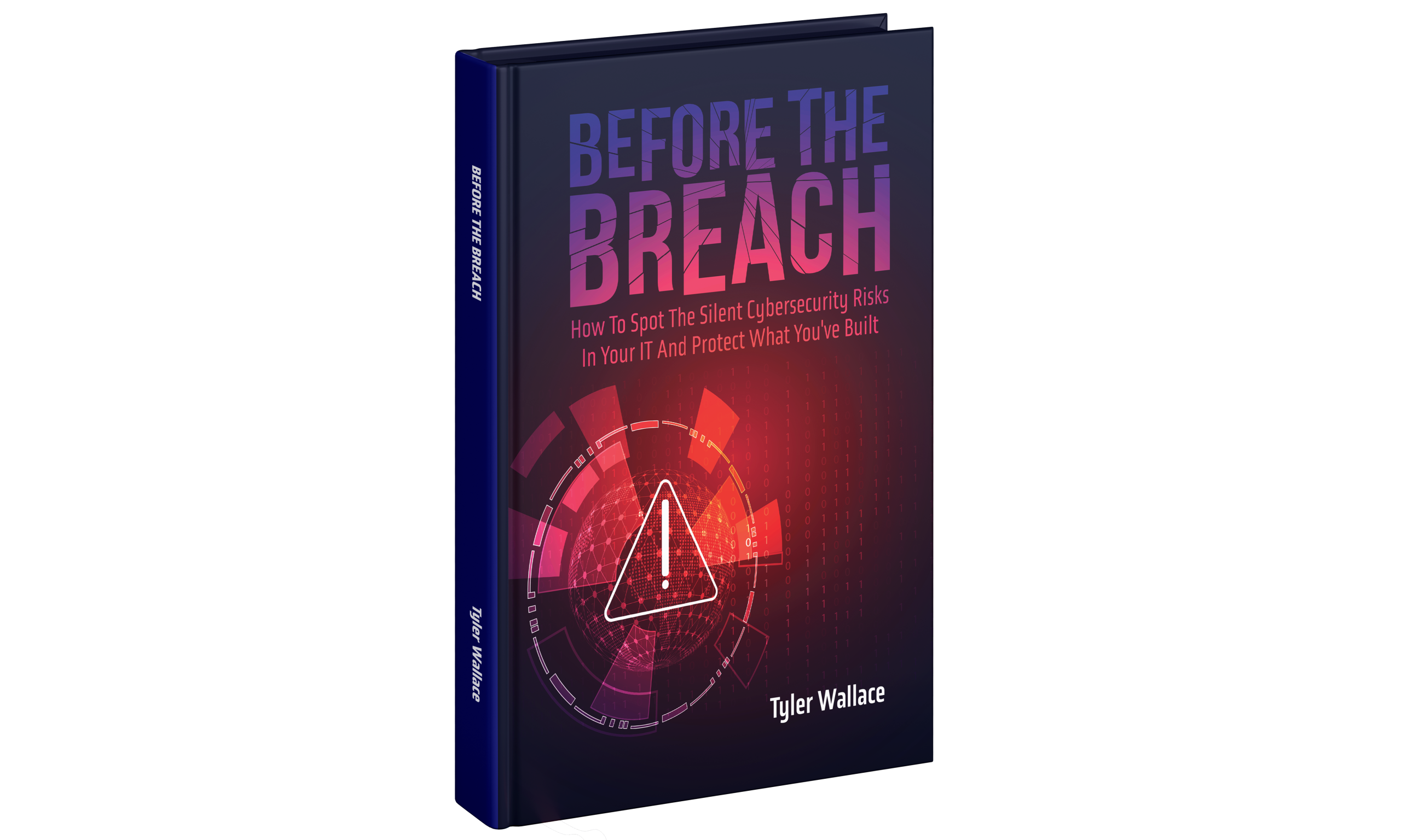 3D mockup of 'Before The Breach' by Tyler Wallace, showcasing a dynamic visual design with intricate details and a sleek, modern aesthetic, tailored for CTS Comp branding and presentation.